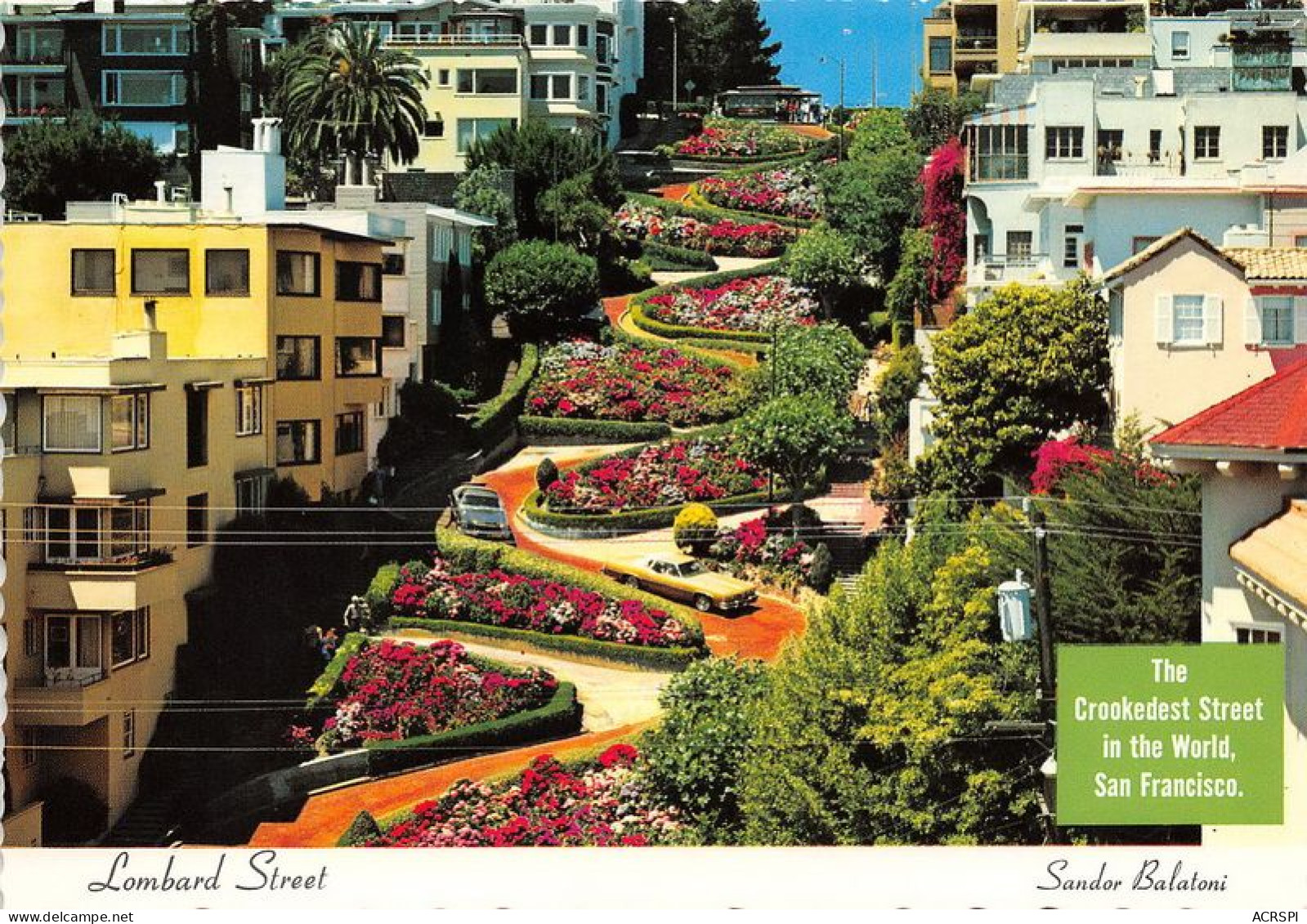 SAN FRANCISCO Lombard Street Sandor Balatoni 21(scan Recto-verso) MA1371 - San Francisco