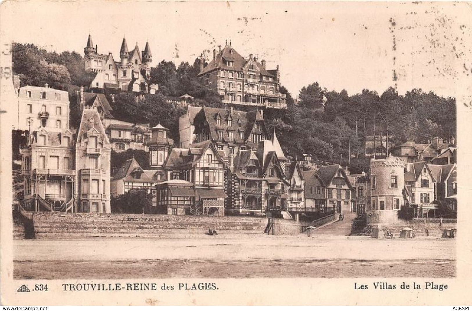 TROUVILLE REINE DES PLAGES Les Villas De La Plage 25(scan Recto-verso) MA1370 - Trouville