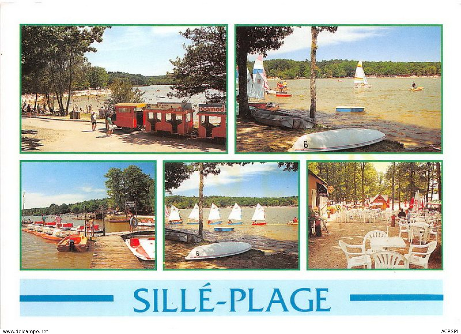 SILLE LE GUILLAUME Sille Plage Le Petit Train Le Lac 25(scan Recto-verso) MA1369 - Sille Le Guillaume