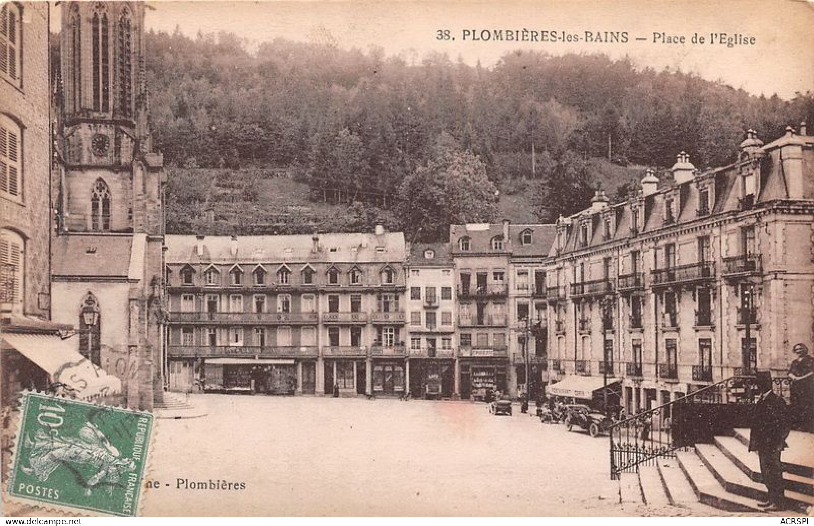 PLOMBIERES LES BAINS  Place De L Eglise 13(scan Recto-verso) MA1365 - Plombieres Les Bains