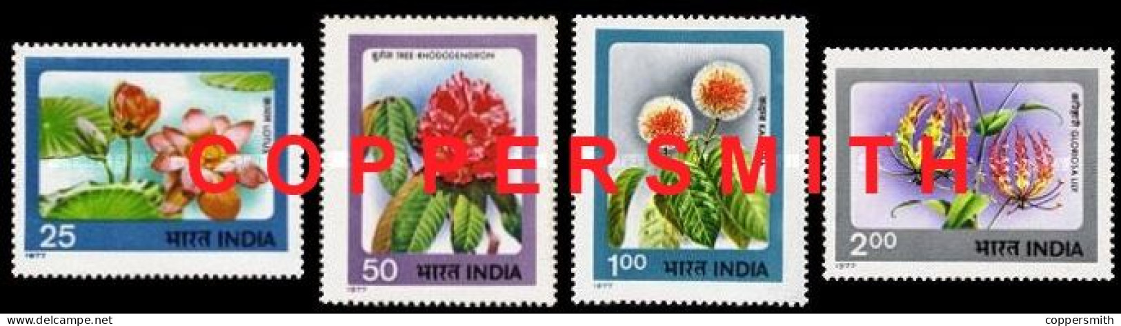 (453) India / Indie  1977 / Flora / Plants / Flowers / Fleurs / Blumen  ** / Mnh  Michel 722-725 - Andere & Zonder Classificatie