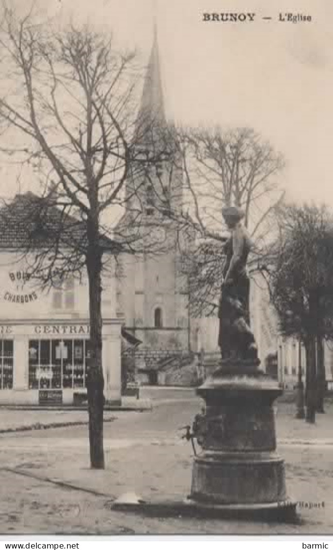 BRUNOY, L EGLISE , EPICERIE CENTRALE BOIS ET CHARBON REF 15601 - Brunoy