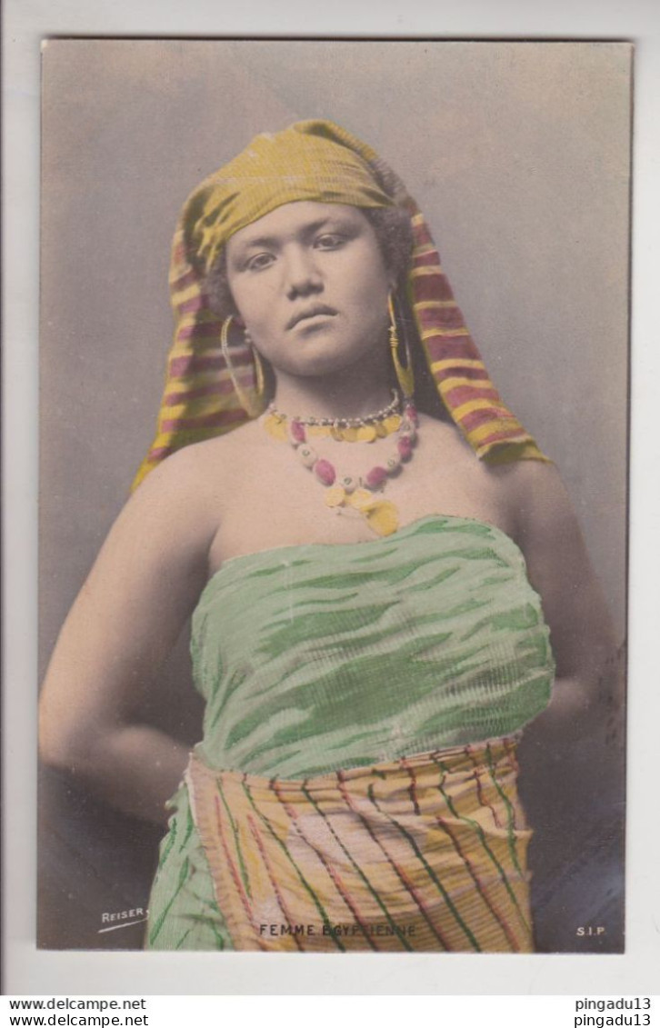 Fixe Reiser Real Photo Colorisée Femme Egyptienne - África