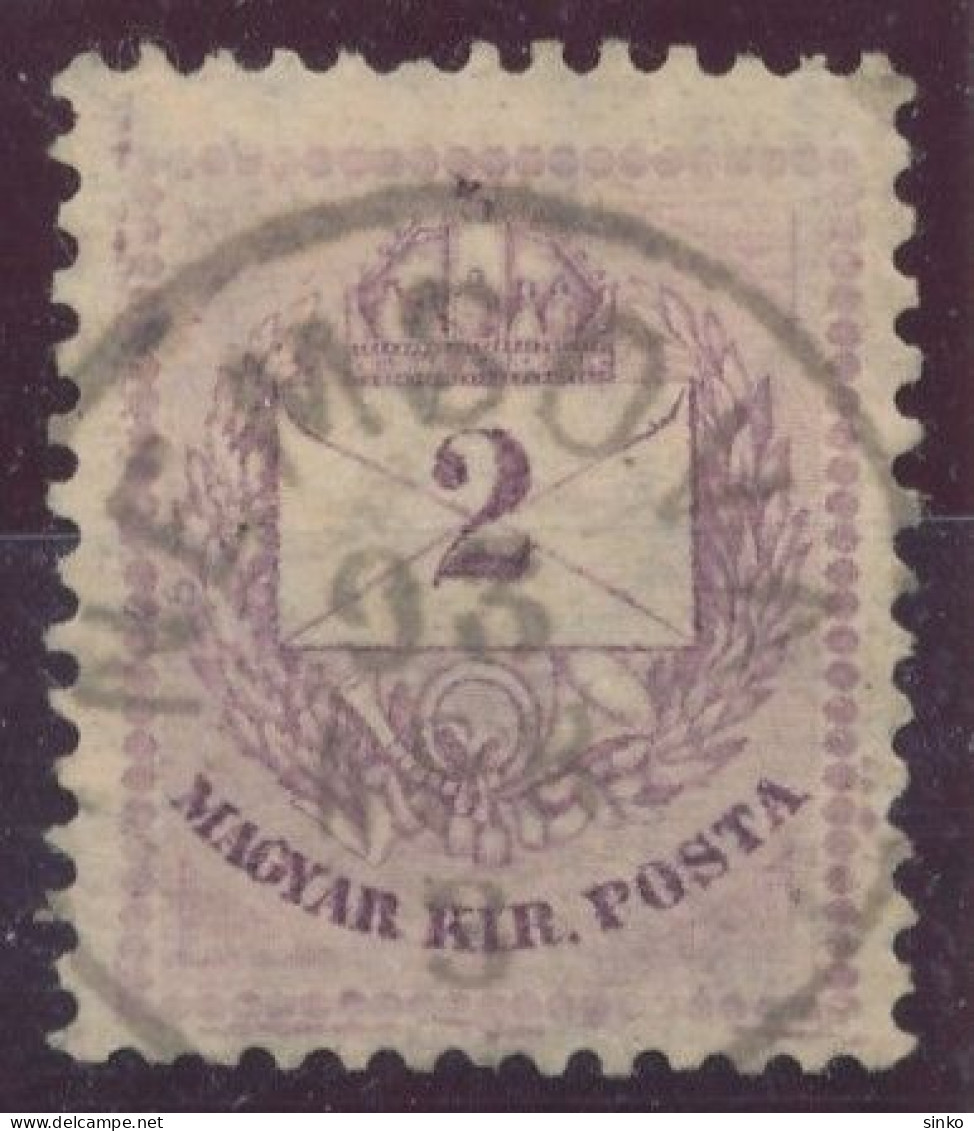 1881. Colour Number Krajcar 2kr Stamp, NEMSOVA - ...-1867 Prefilatelia