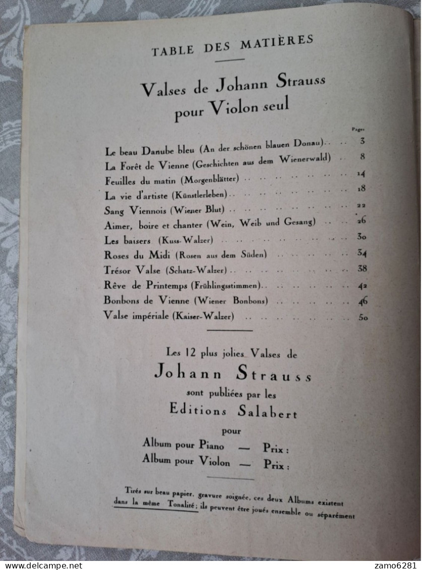 Editions Salabert - 12 Valses De J. Strauss Et Kreutzer 42 études - Pour Violon (le Lot) - S-U