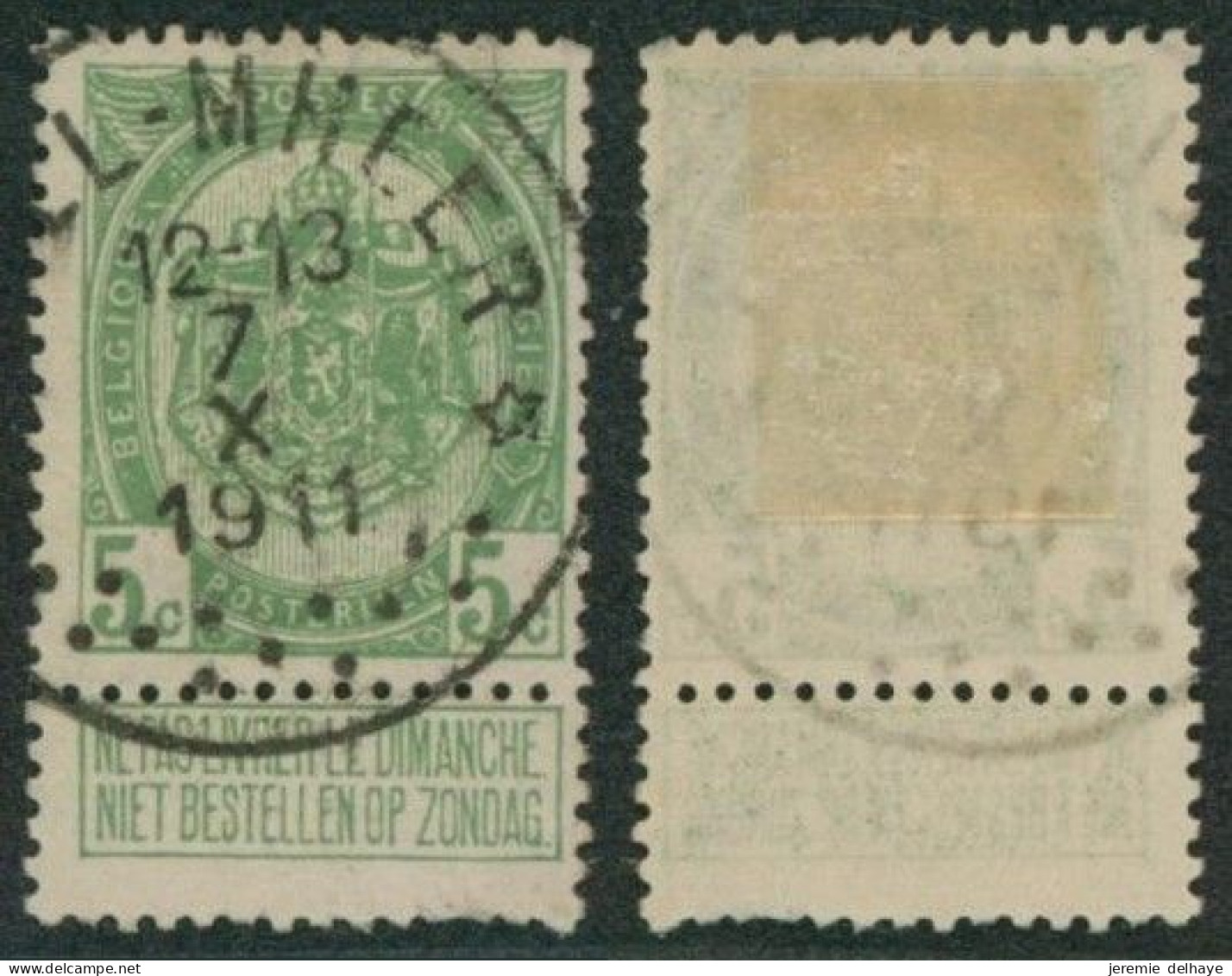 Armoiries - N°83 Obl Relais "(Fal)l-Mheer" (T4R). COBA : 30 // (AD) - 1893-1907 Armarios
