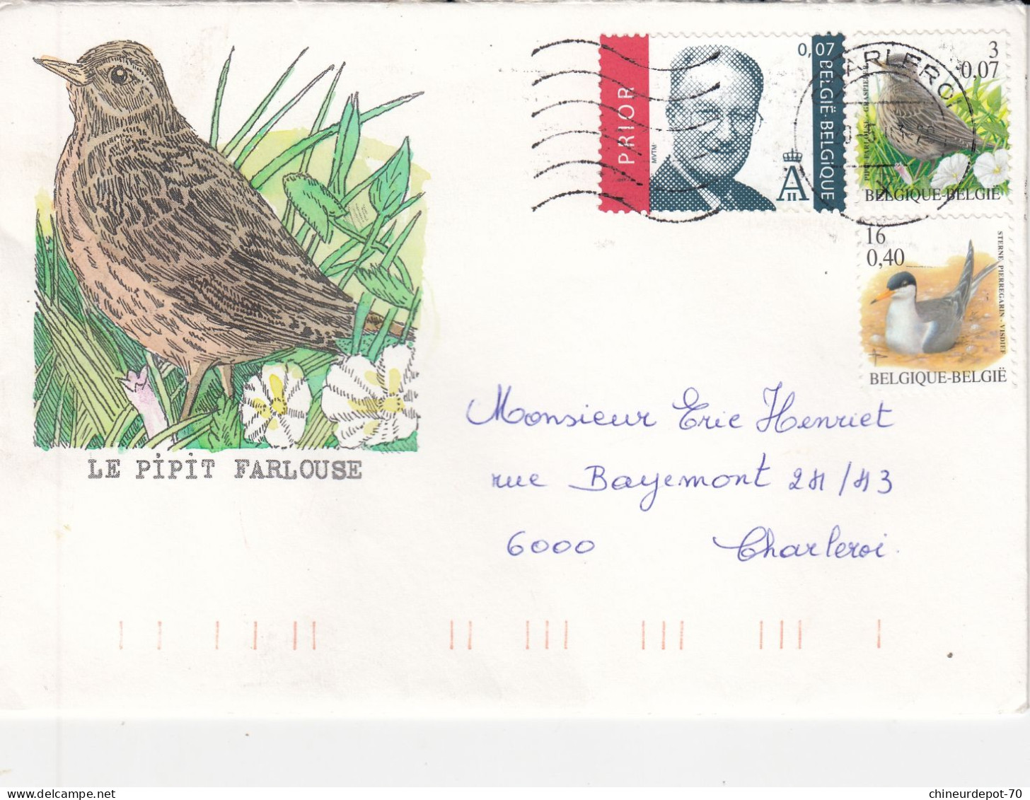 OISEAUX BUZIN  LE PIPIT FARLOUSE - 1985-.. Uccelli (Buzin)