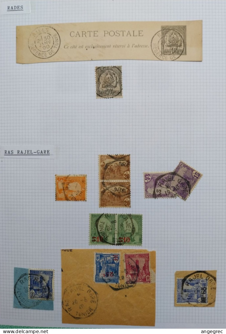 Tunisie Lot Timbre Oblitération Choisies    Rades, Ras Rajel Gare  Dont Fragment  à Voir - Used Stamps