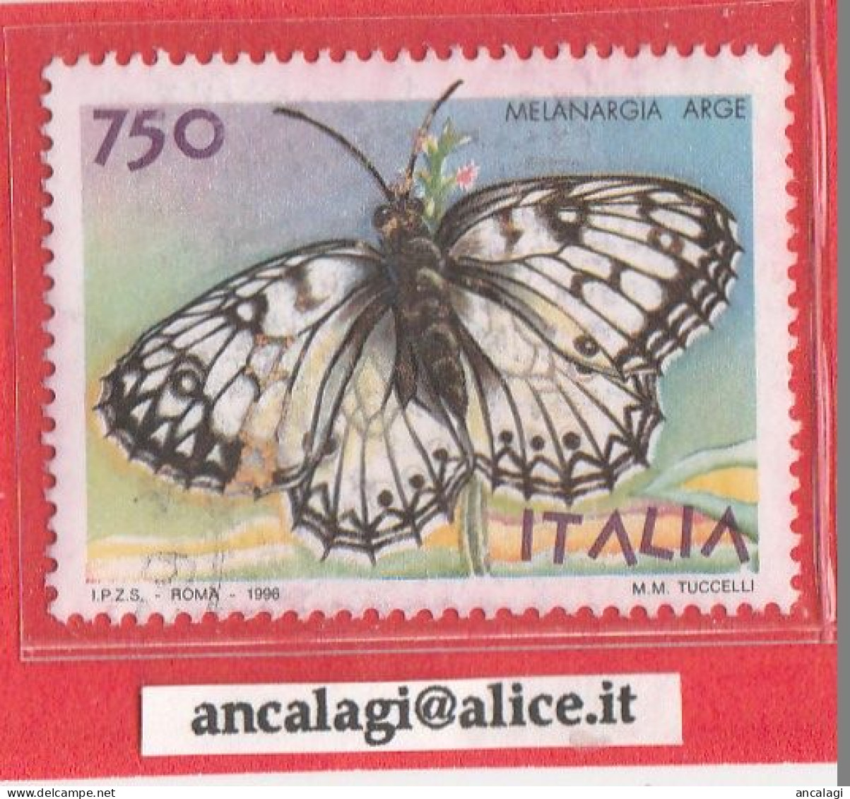 USATI ITALIA 1996 - Ref.0748 "FARFALLE" 1 Val. - - 1991-00: Oblitérés