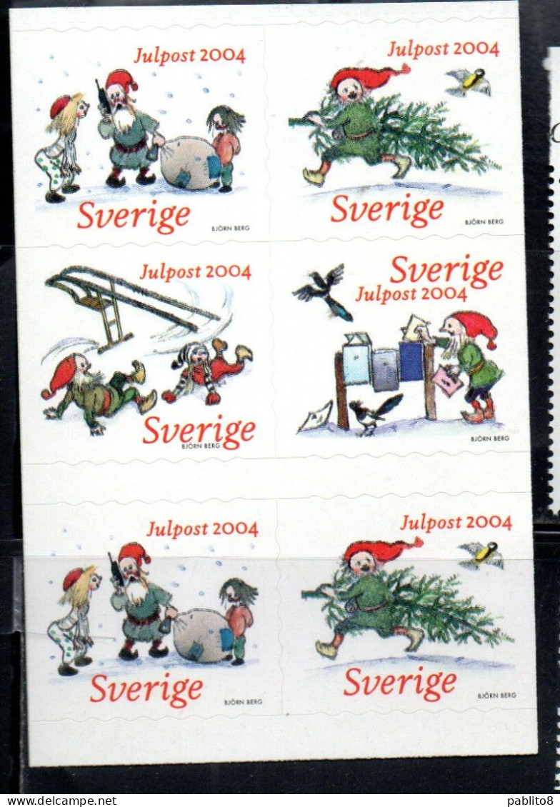 SWEDEN SVERIGE SVEZIA SUEDE 2004 CHRISTMAS NATALE NOEL WEIHNACHTEN NAVIDAD BLOCK FROM BOOKLET MNH - Ungebraucht