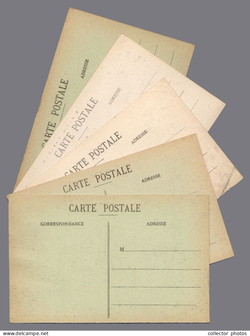 Estissac (Aube), France 1900s. Set Of 5 Unused Genuine Postcards [de42665] - Colecciones Y Lotes