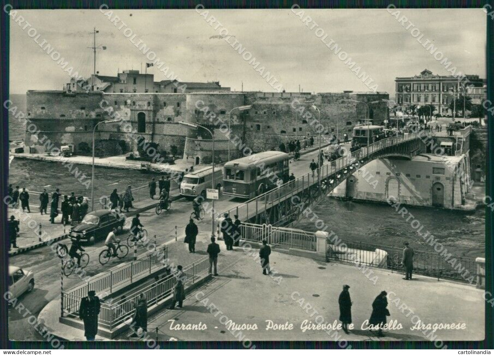 Taranto Città Corriera PIEGHINA Foto FG Cartolina ZK0241 - Taranto