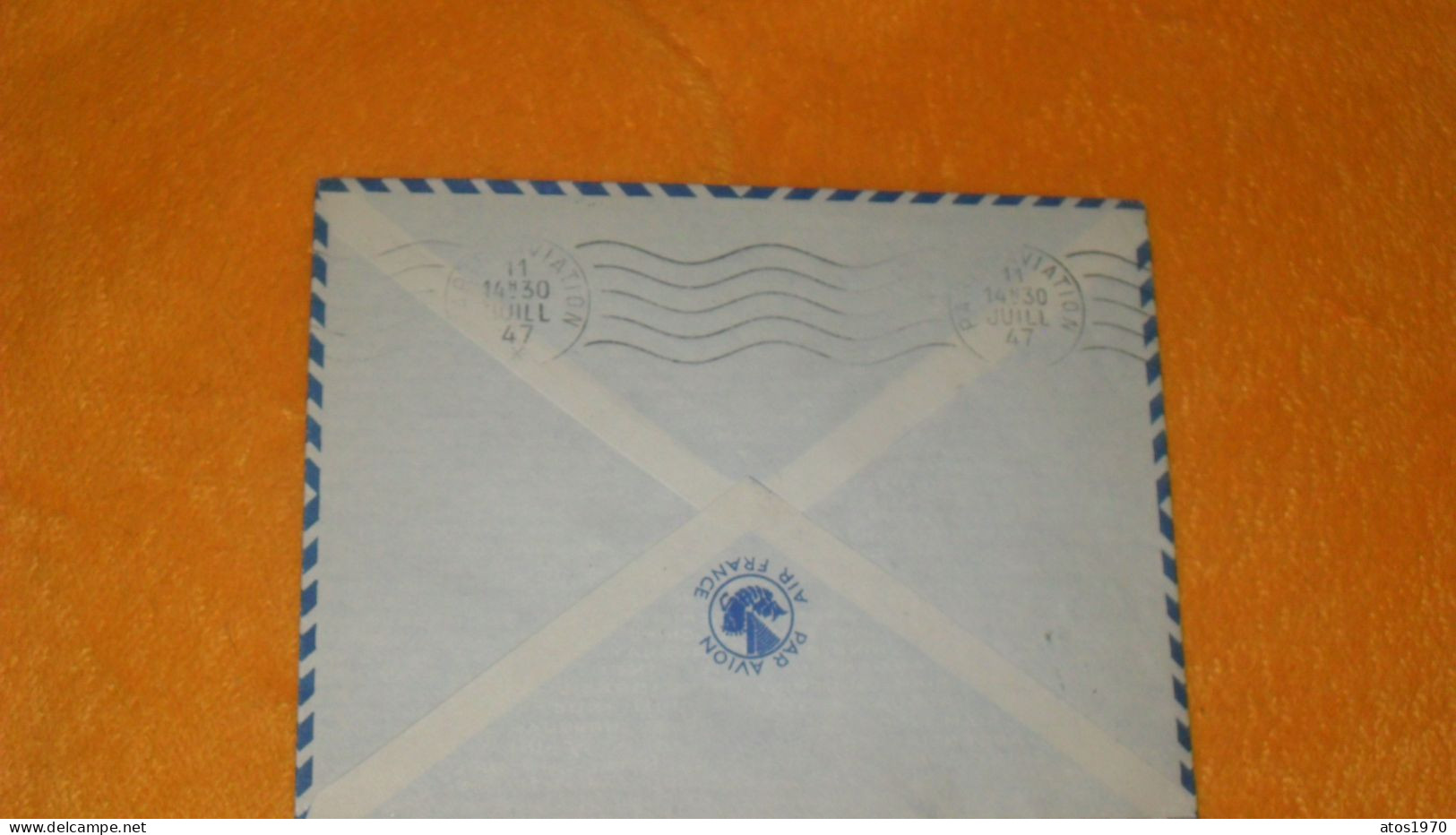 ENVELOPPE ANCIENNE DE 1947../ 1ERE LIAISON AERIENNE DIRECTE MARTINIQUE FRANCE CACHETS FORT DE FRANCE POUR PARIS + TIMBRE - Lettres & Documents