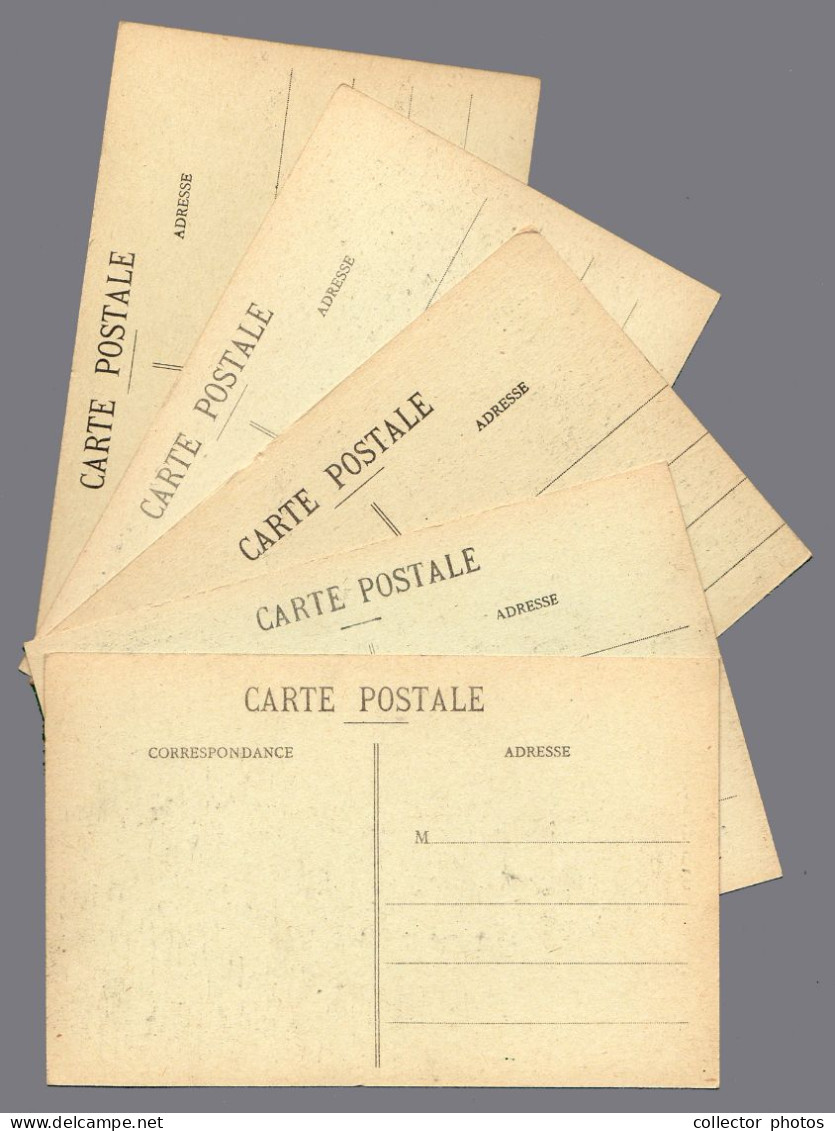 Troyes, France 1900s. Set Of 5 Unused Genuine Postcards [de42666] - Colecciones Y Lotes