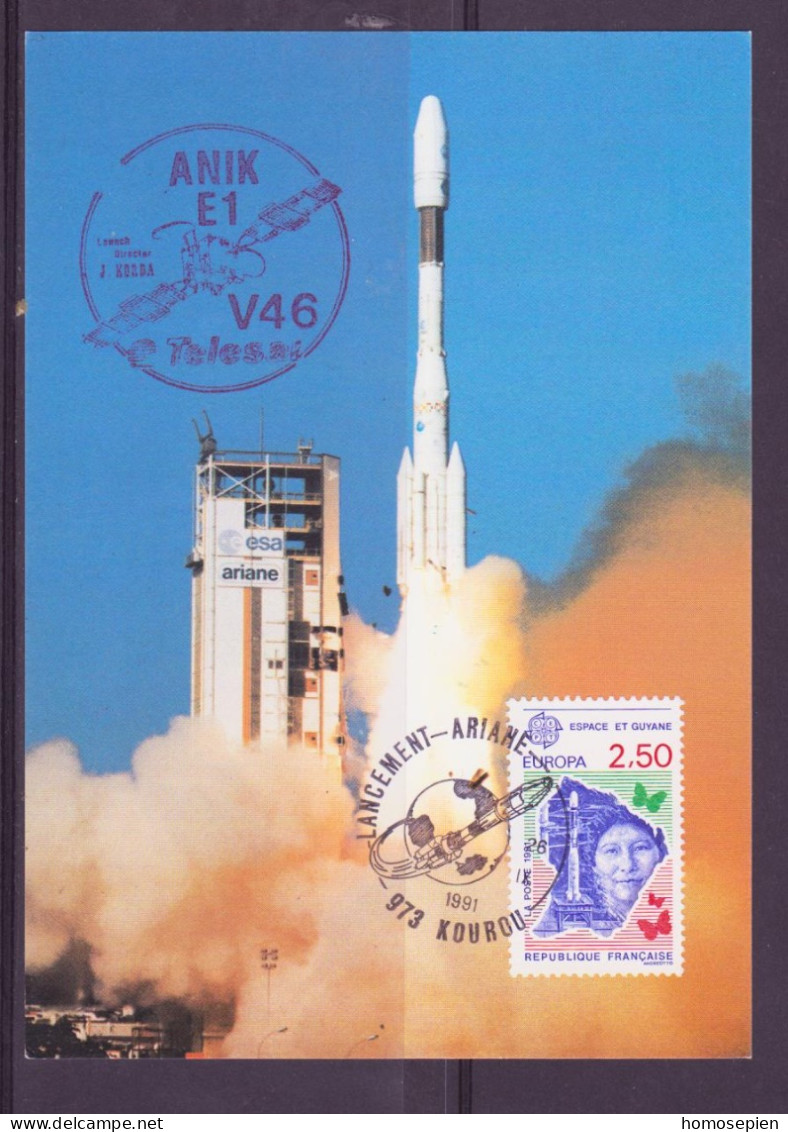 Espace 1991 09 27 - SEP - Ariane V46 - Carte - Europa