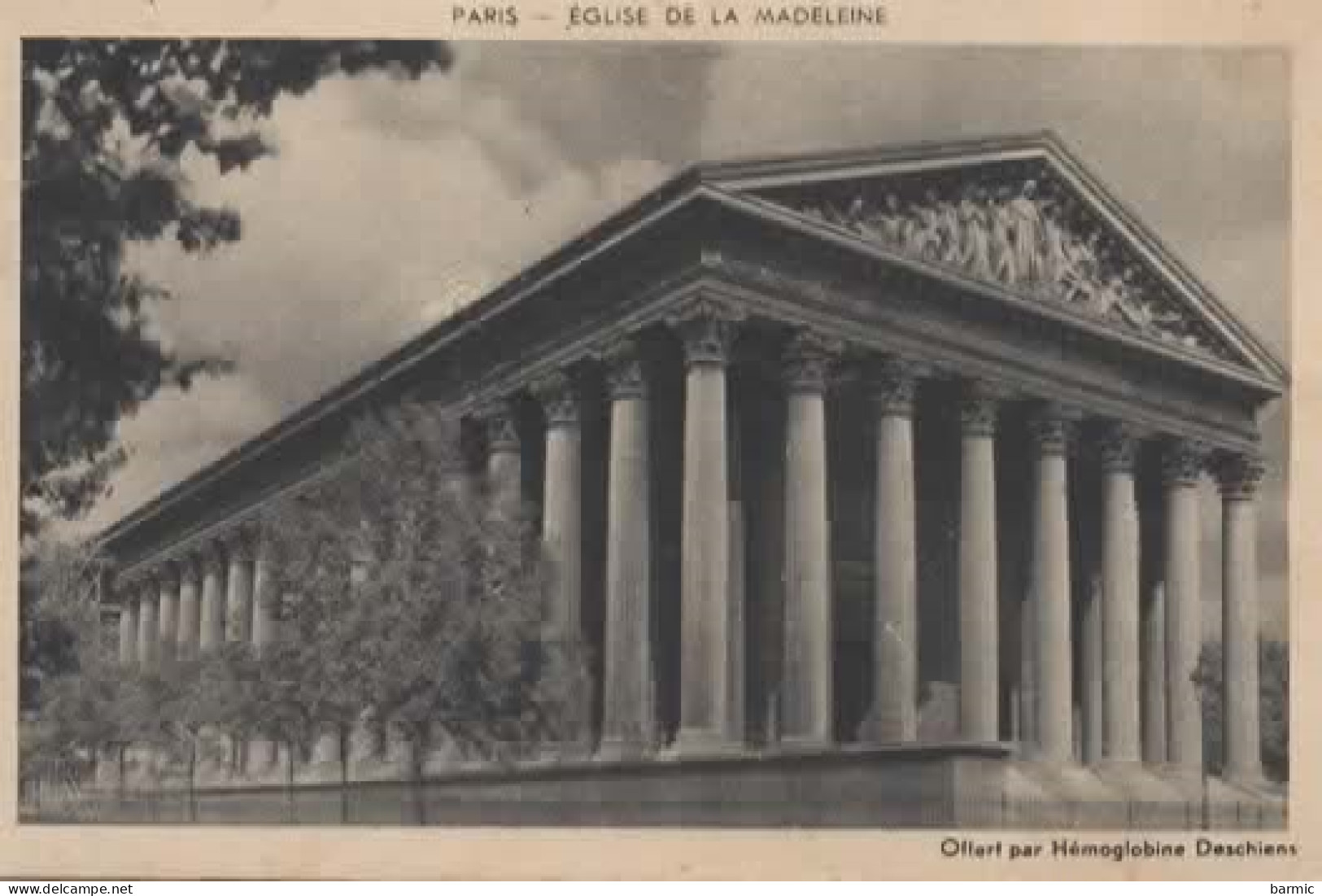PARIS, EGLISE DE LA MADELEINE, PUBLICITE HEMOGLOBINE DESCHIENS   REF 15606 - Eglises