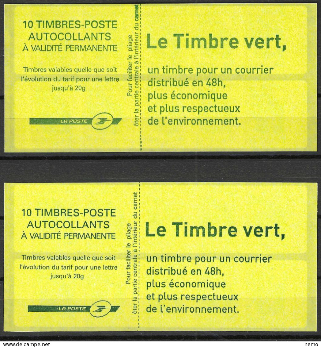 604-C2 CARNETS SAGEM. Date 26.07.11.  MARIANNE DE BEAUJARD. Le Timbre Vert - Modern : 1959-...