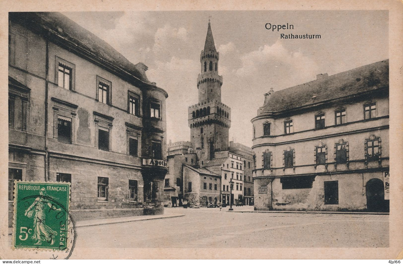 CPA OPPELN - SILESIA - Opole - Silesie - Cachet D'occupation Mars 1922 TRESOR ET POSTES 184 (peu Lisible) - Polonia