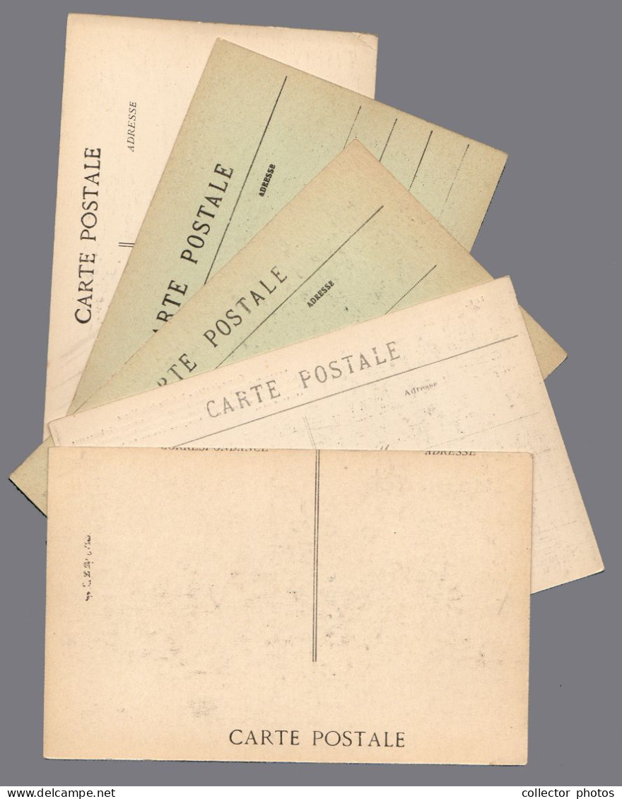 WWI-1914, Battle Of Marni. Set Of 5 Unused French Genuine Postcards [de42668] - Collezioni E Lotti