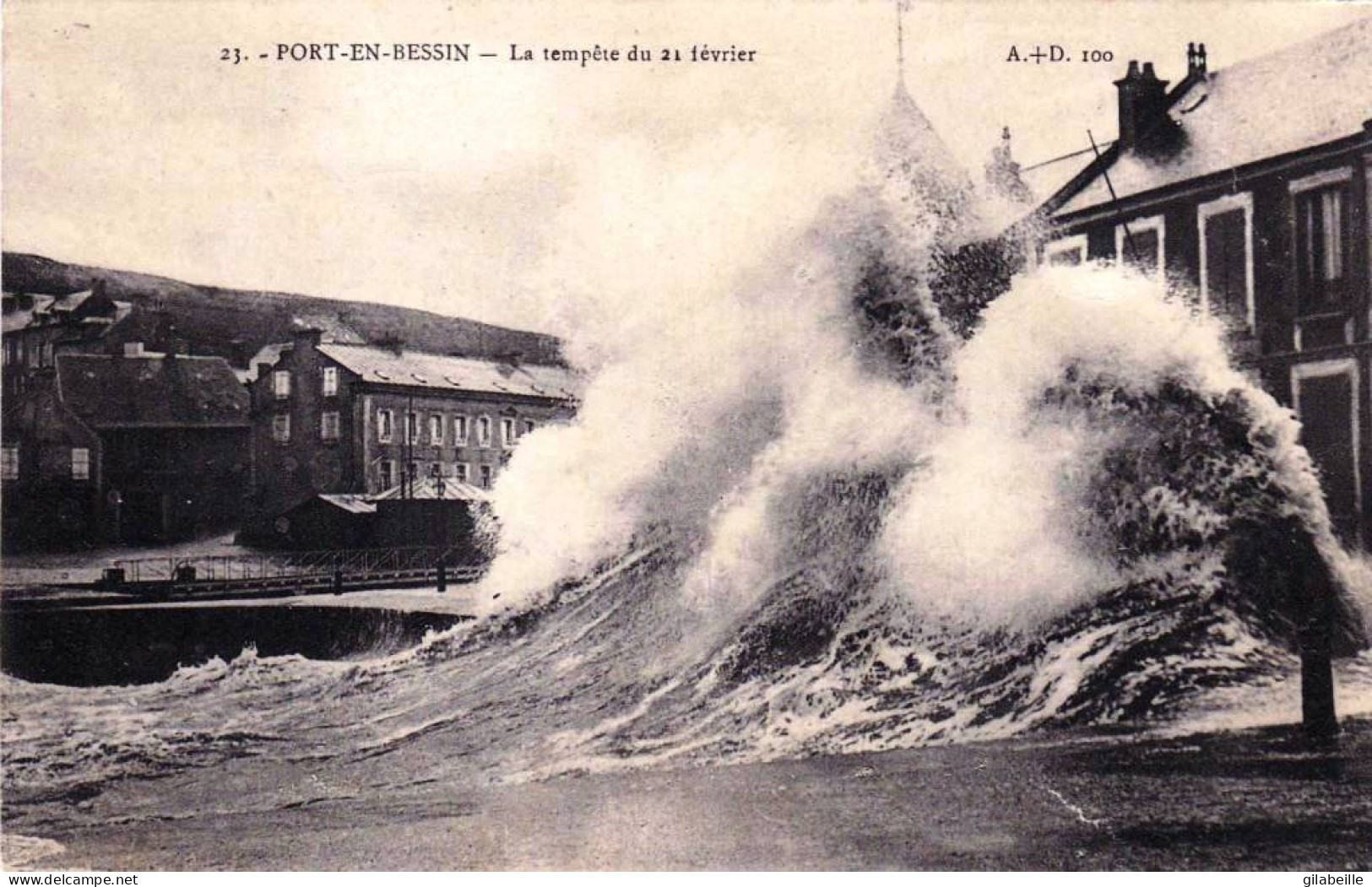14 - Calvados -  PORT  En BESSIN -  La Tempete Du 21 Fevrier 1905 - Port-en-Bessin-Huppain