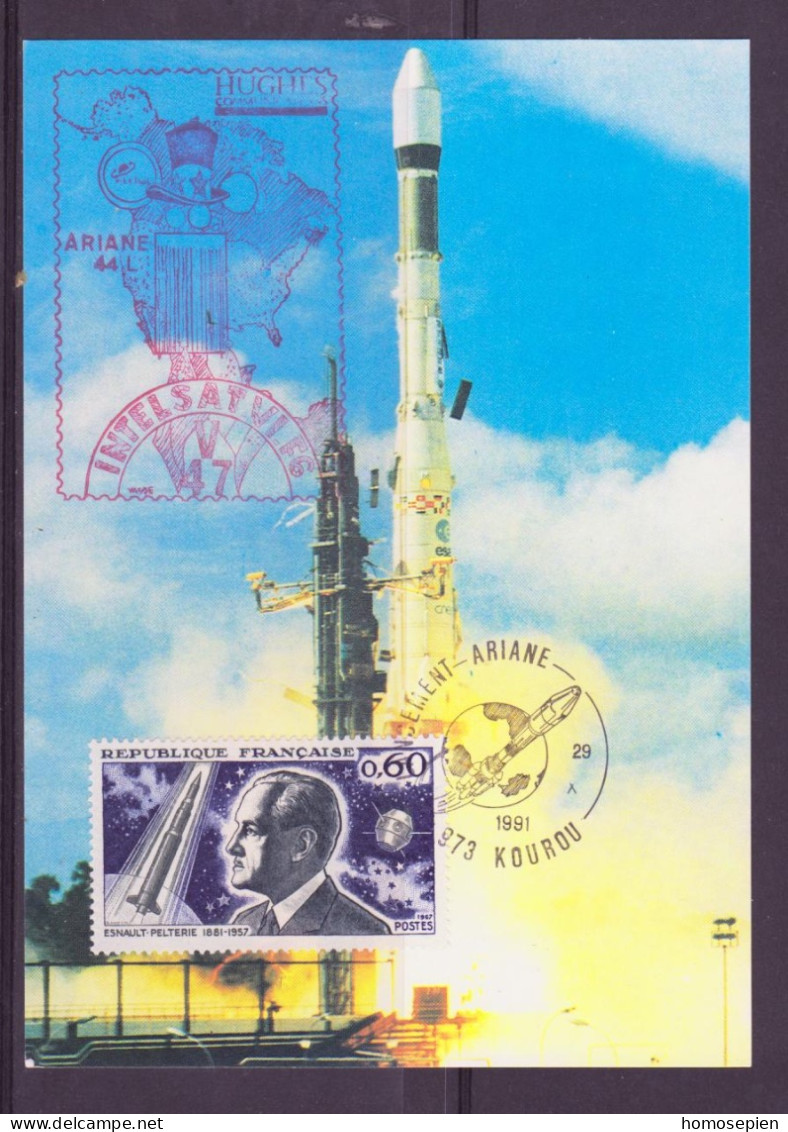 Espace 1991 10 30 - SEP - Ariane V47 - Carte - Europe