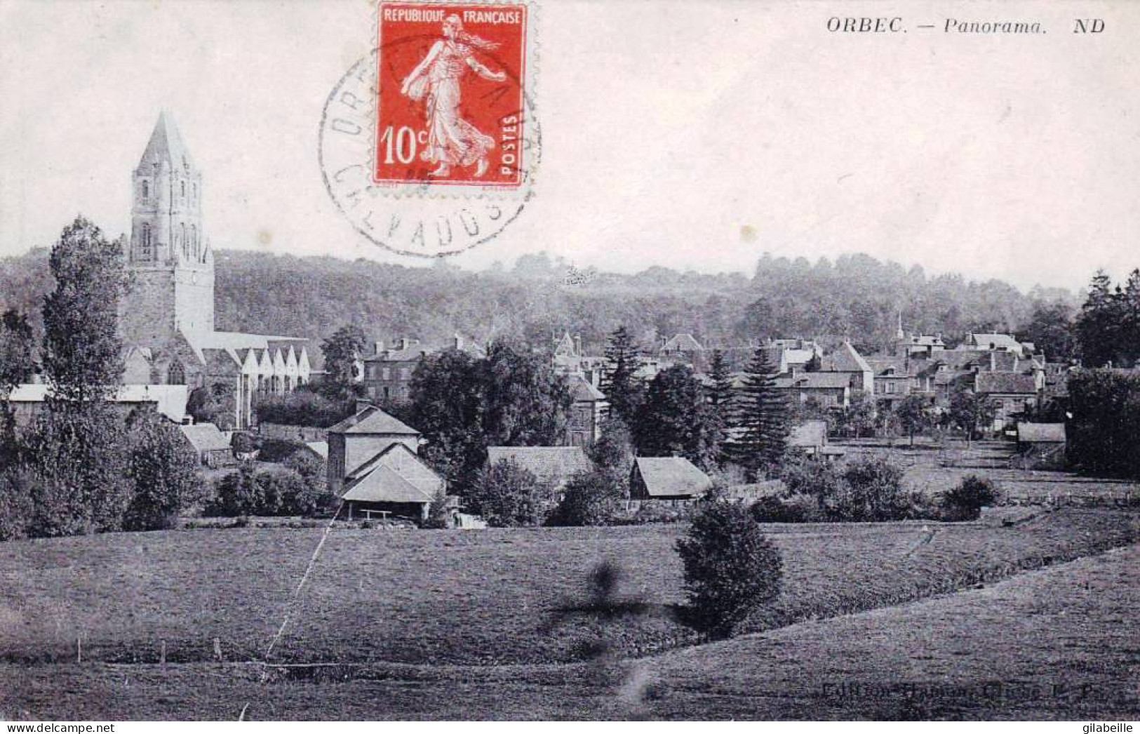 14 - Calvados -  ORBEC - Panorama - L Eglise - Orbec