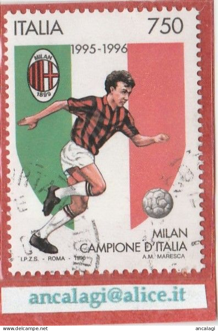 USATI ITALIA 1996 - Ref.0750 "MILAN CAMPIONE D'ITALIA" 1 Val. - - 1991-00: Gebraucht