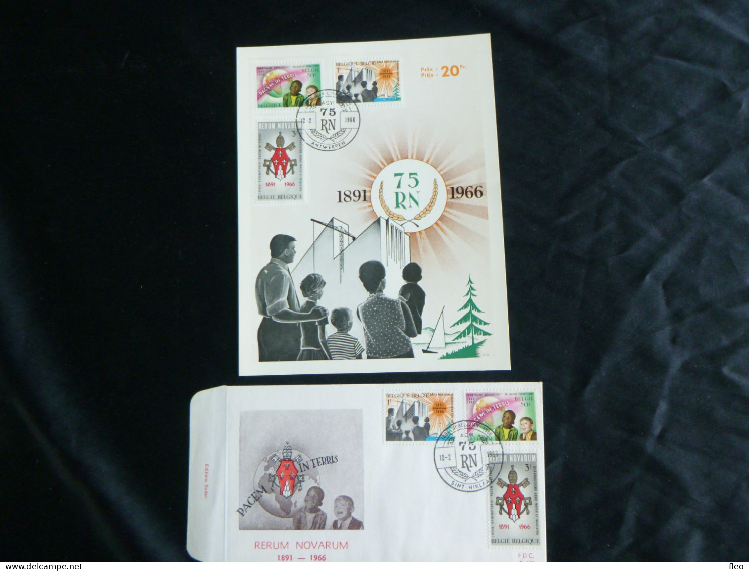 1966 1360-1362 FDC & FDC FIRST DAY CARD ( Sint Niklaas & Antwerpen ) : " RERUM NOVARUM " - 1961-1970