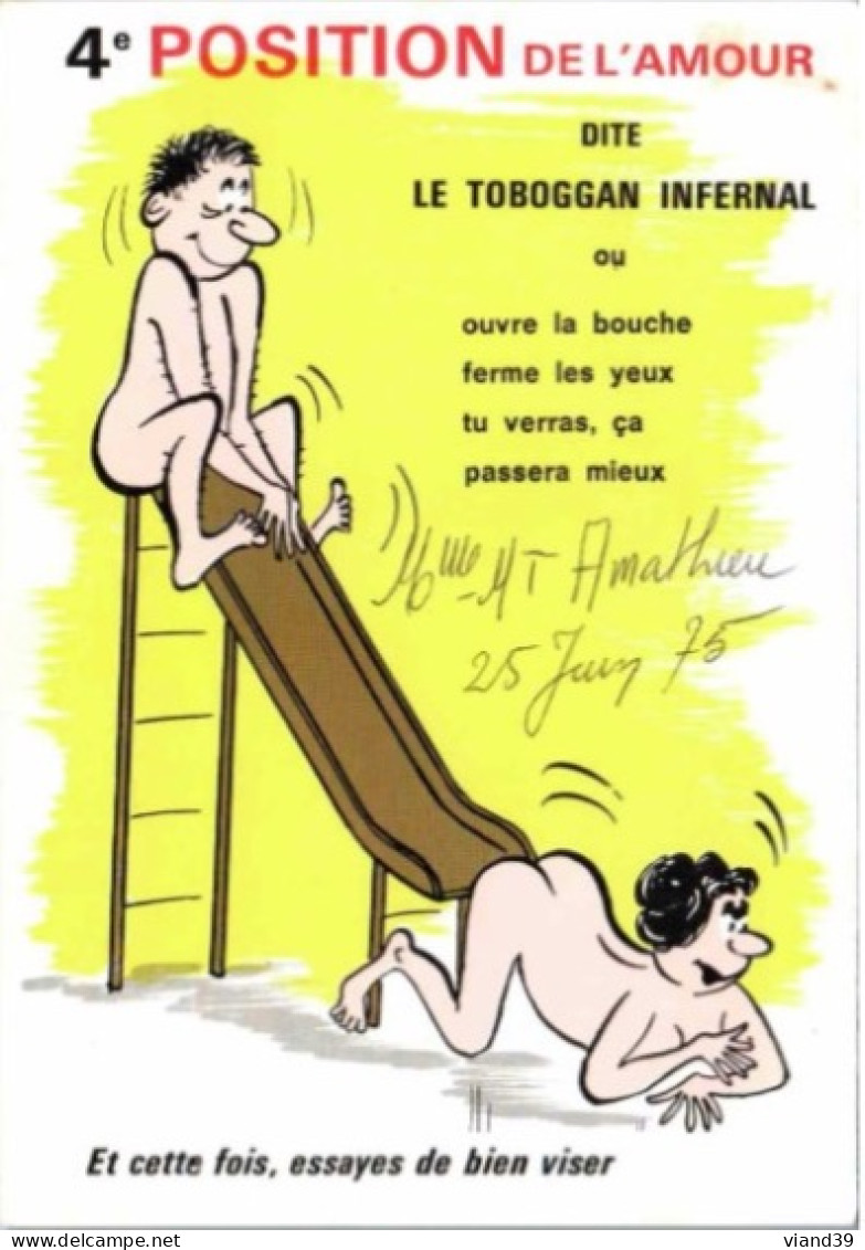 4e Position De L'Amour Dite Le Toboggan Infernal.   1974.   Editions La Gauloiserie Couture 41 - Humor