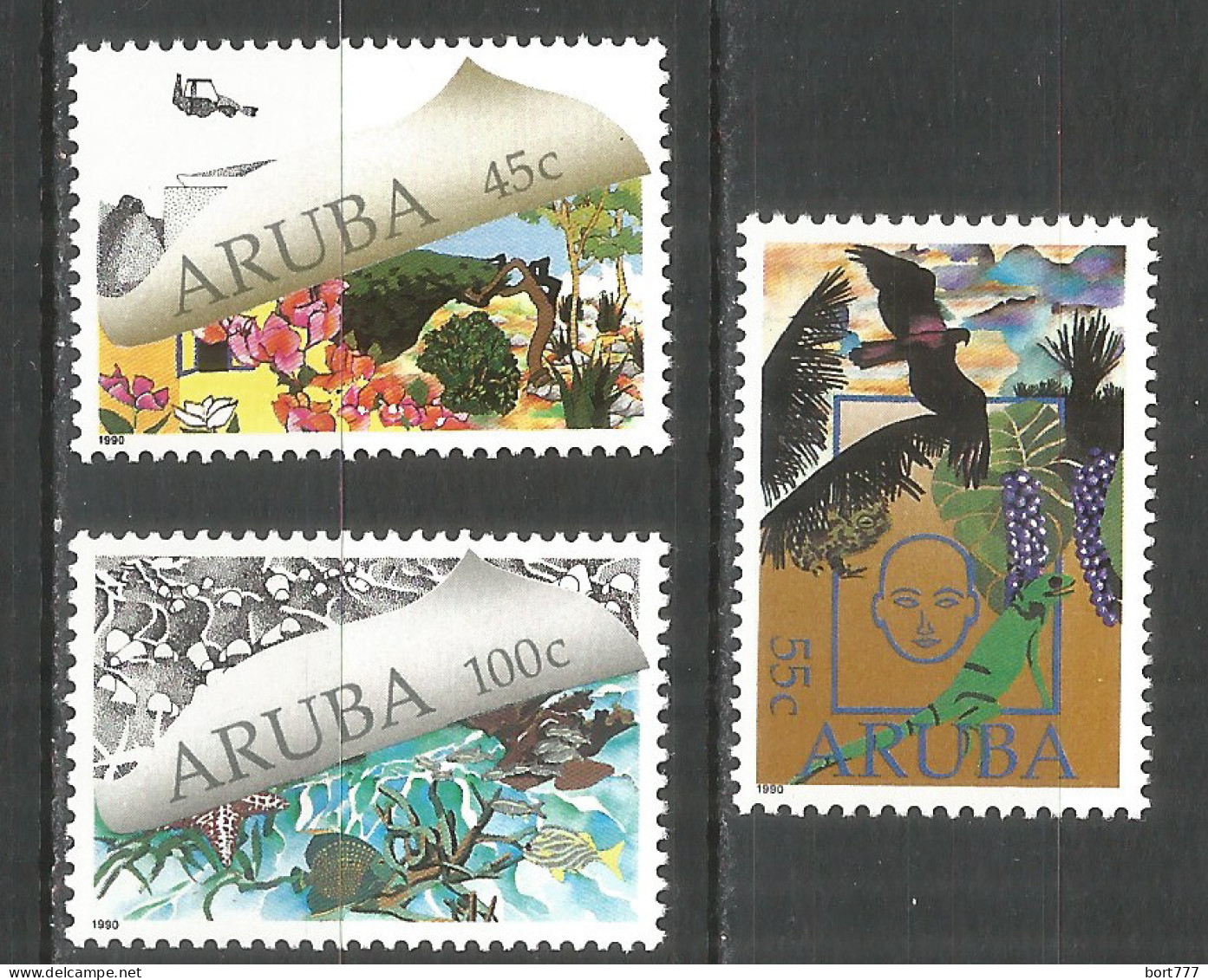 NETHERLANDS ARUBA 1990 Year , Mint Stamps MNH (**)   Michel# 70-72 - Curazao, Antillas Holandesas, Aruba