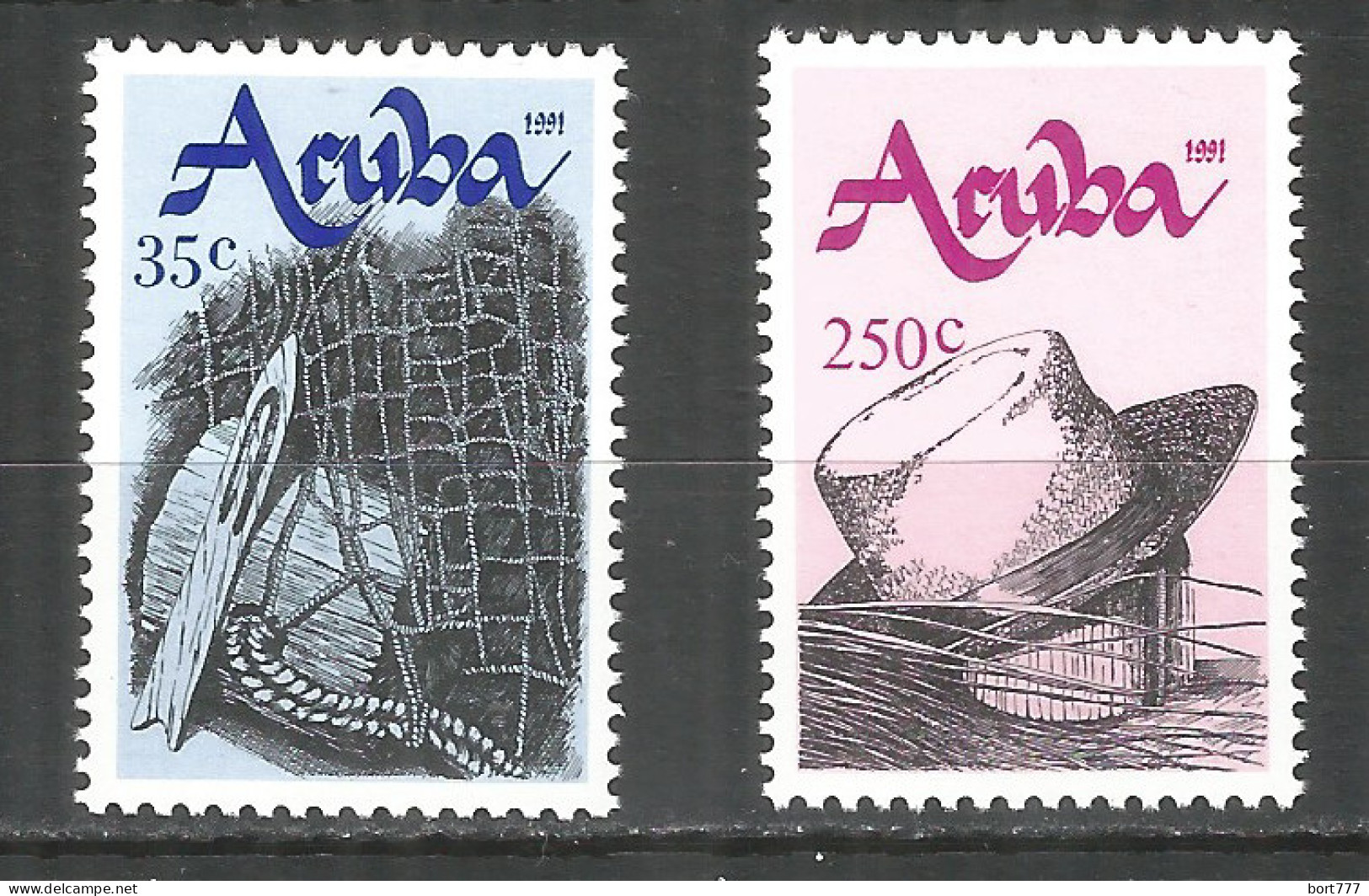 NETHERLANDS ARUBA 1991 Year , Mint Stamps MNH (**)   Michel# 95-96 - Curazao, Antillas Holandesas, Aruba