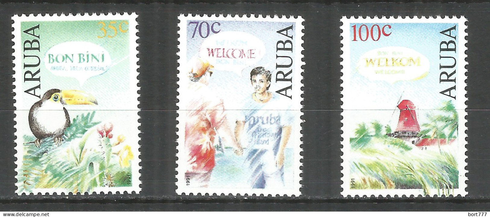 NETHERLANDS ARUBA 1991 Year , Mint Stamps MNH (**)   Michel# 100-102 Birds - Curacao, Netherlands Antilles, Aruba
