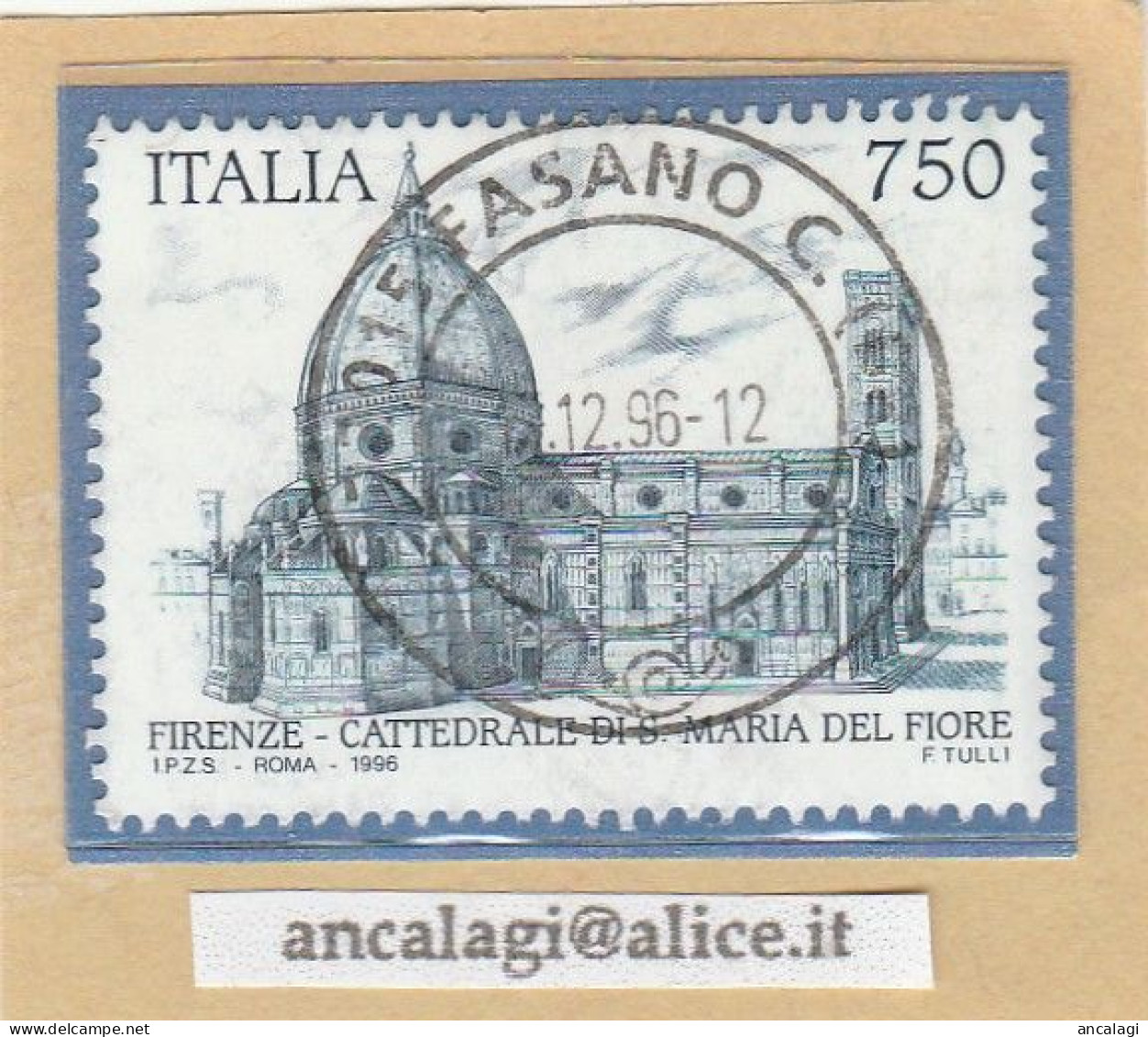 USATI ITALIA 1996 - Ref.0751 "SANTA MARIA DEL FIORE, FIRENZE" 1 Val. - - 1991-00: Oblitérés