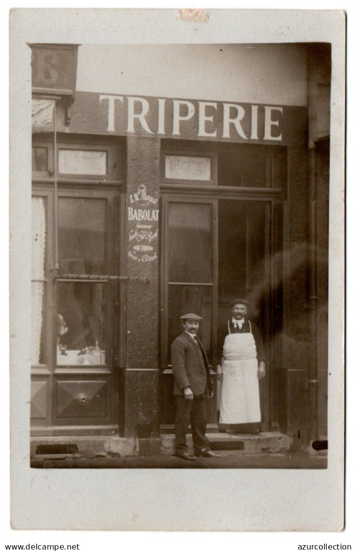 Devanture Triperie. Maison Babolet. Carte Photo Animée Non Située - Tiendas