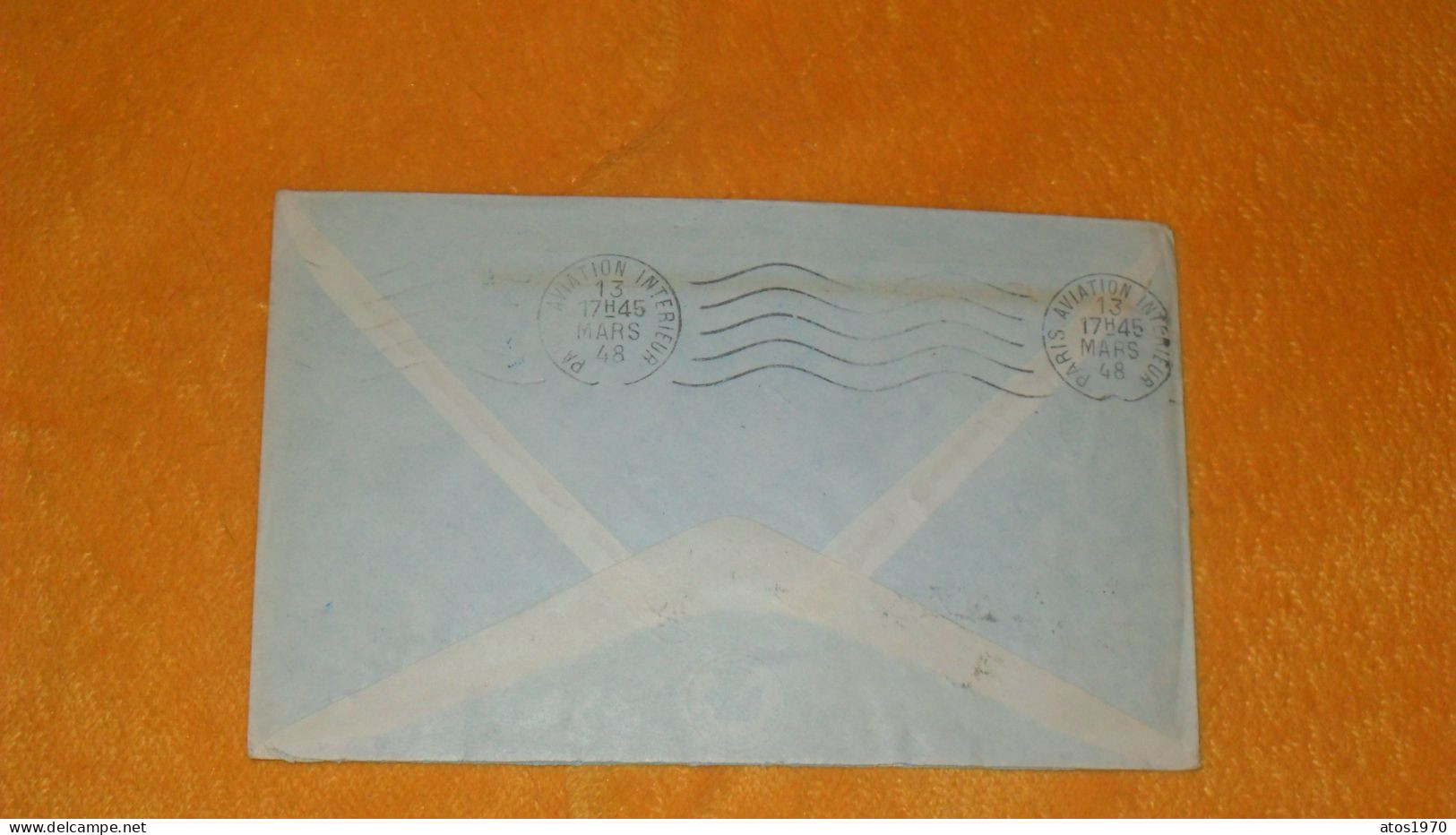 ENVELOPPE ANCIENNE DE 1948../ XX ANIVERSARIO. 1ER. SERVICIO AEREO SUD AMERICA - EUROPA..CACHETS URUGUAY TIMBRES X3 - Uruguay