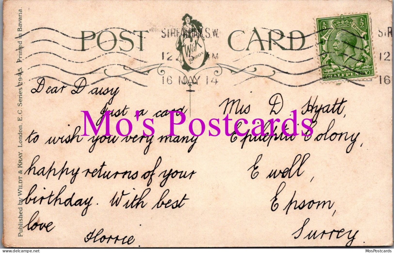 Greetings Postcard - Birthday Greetings - Vase Of Roses   DZ88 - Birthday