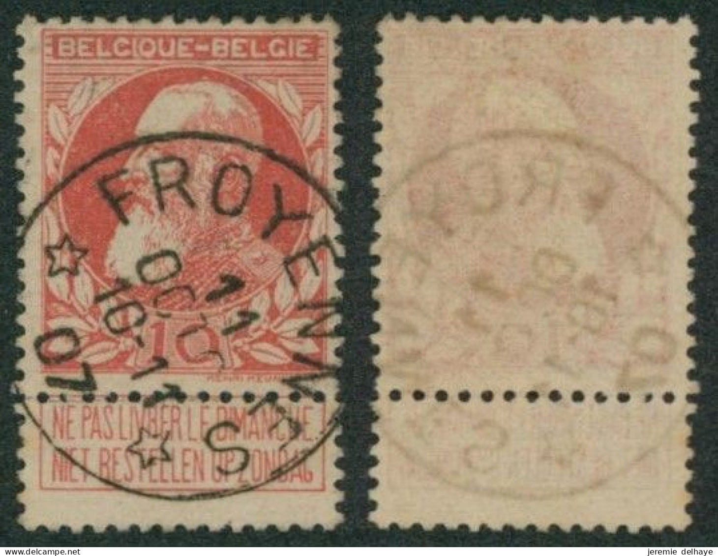 Grosse Barbe - N°74 Obl Relais "Froyennes"  // (AD) - 1905 Grosse Barbe