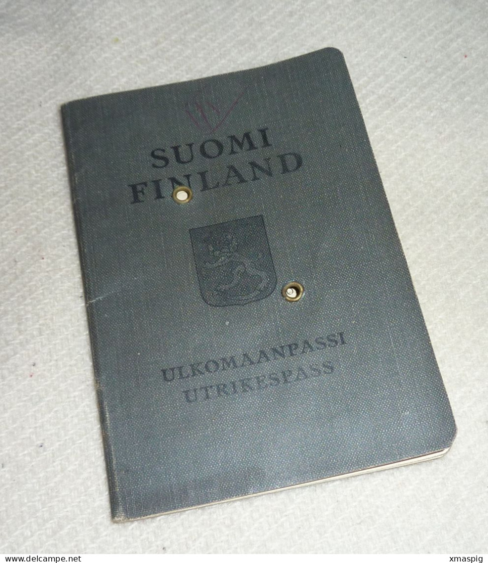 Finnland 1938 Consular Passport Reisepass Passeport - Documenti Storici