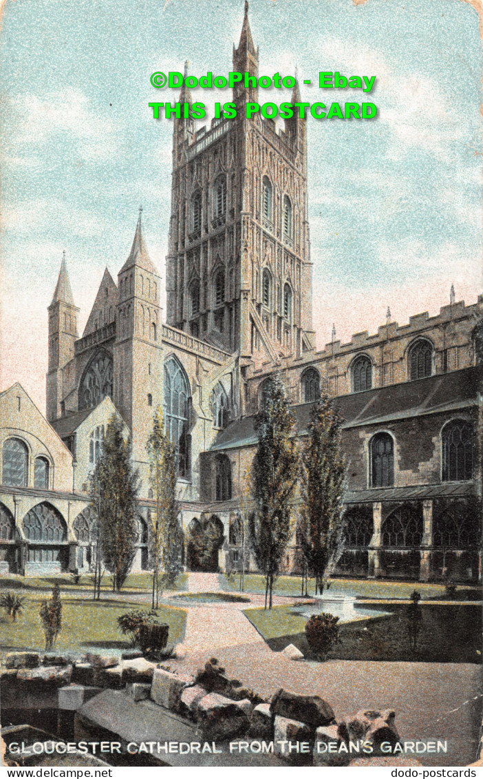 R394115 Gloucester Cathedral From The Deans Garden. Series A. 8. B. B. London. 1 - Andere & Zonder Classificatie