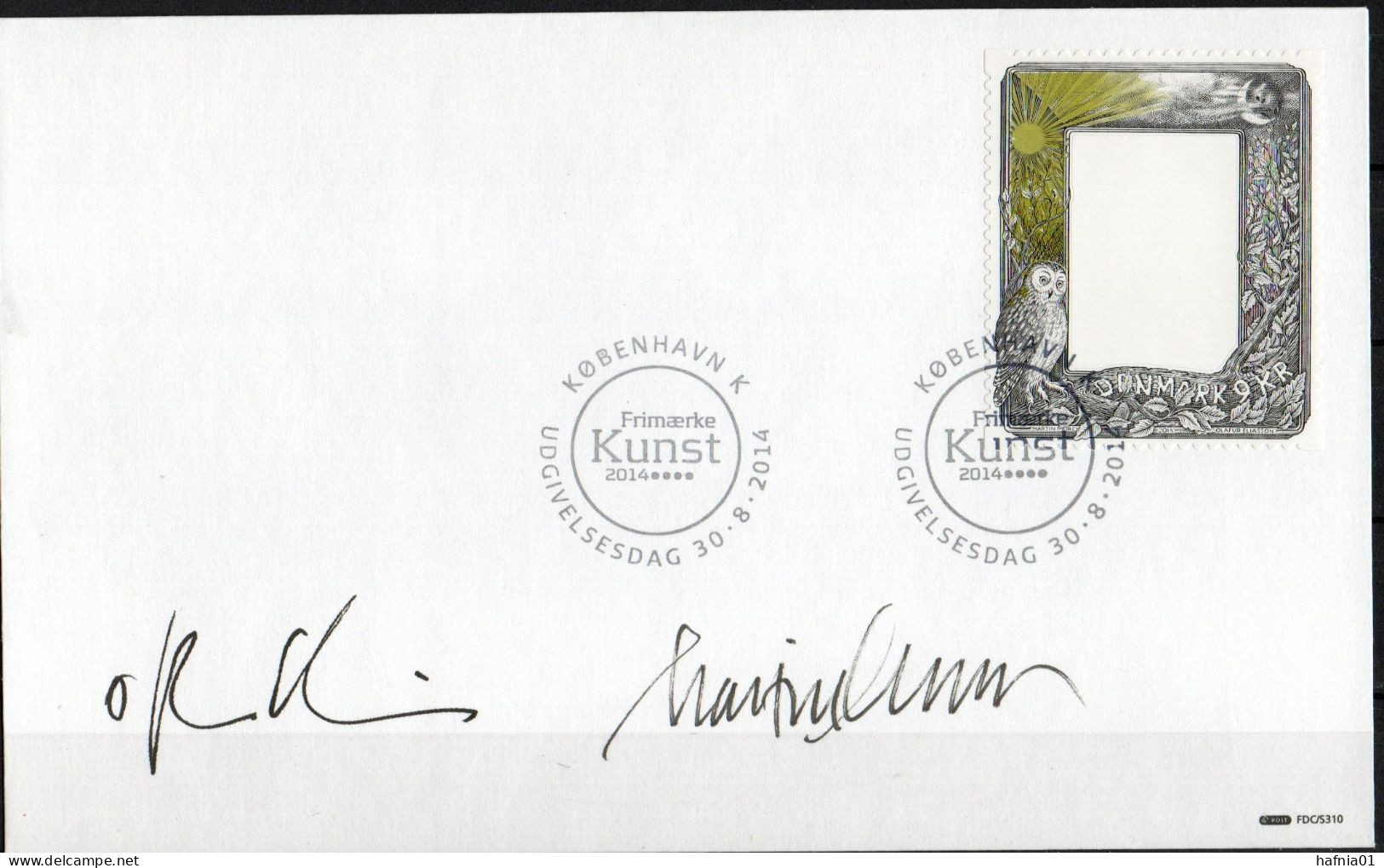 Martin Mörck. Denmark 2014. Stamps Art. Michel 1800. FDC. Signed. - FDC