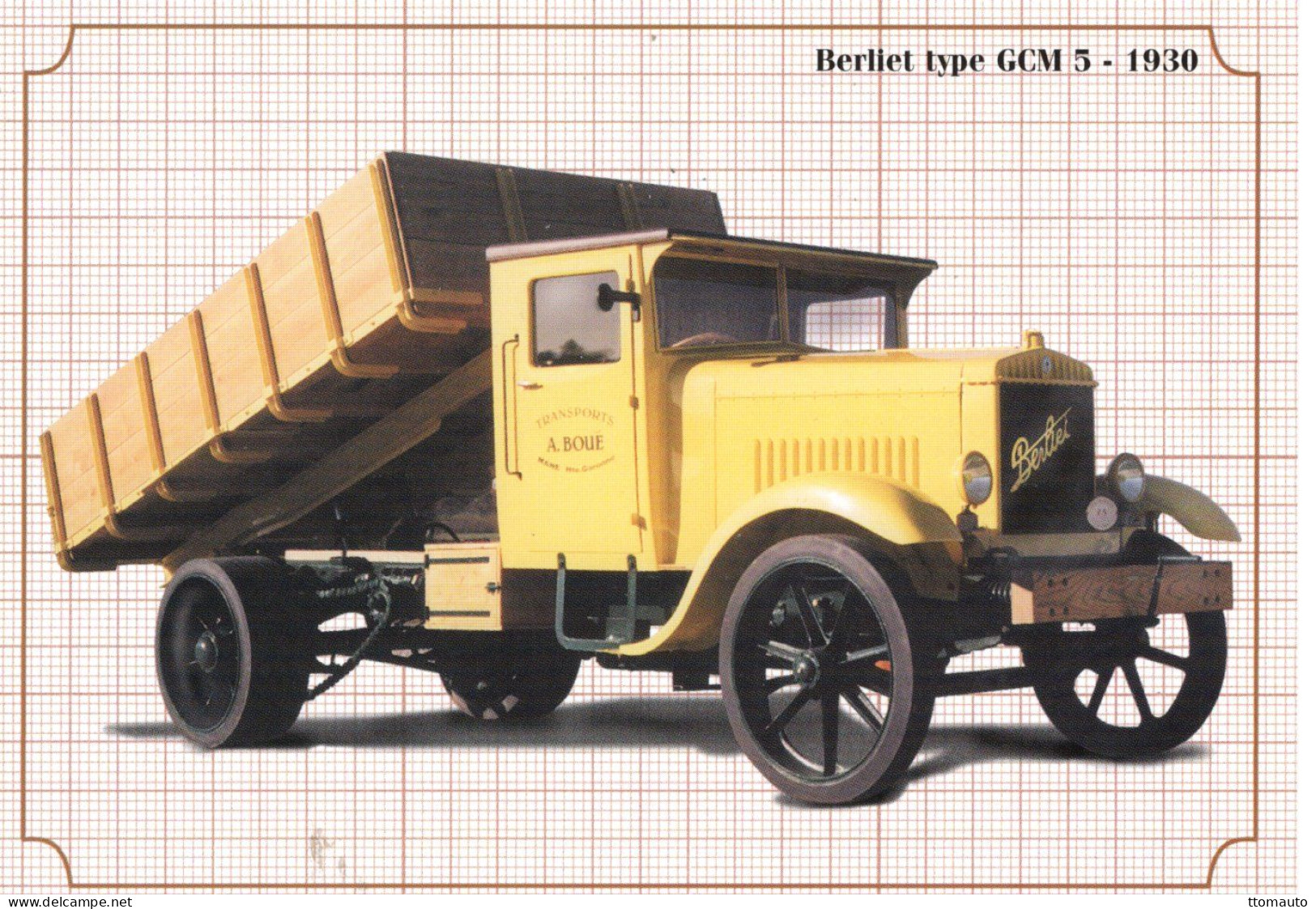 Berliet Camion Type GCM 5 (1930)  - CPM - Camions & Poids Lourds