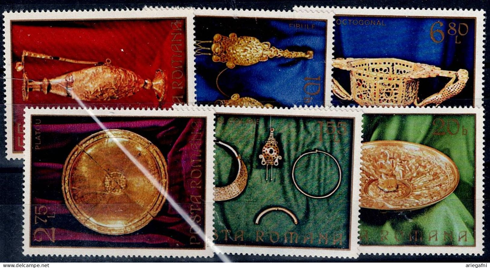 ROMANIA 1973 GOLD TREASURE OF PIETROASA MI No 3140-5 MNH VF!! - Unused Stamps