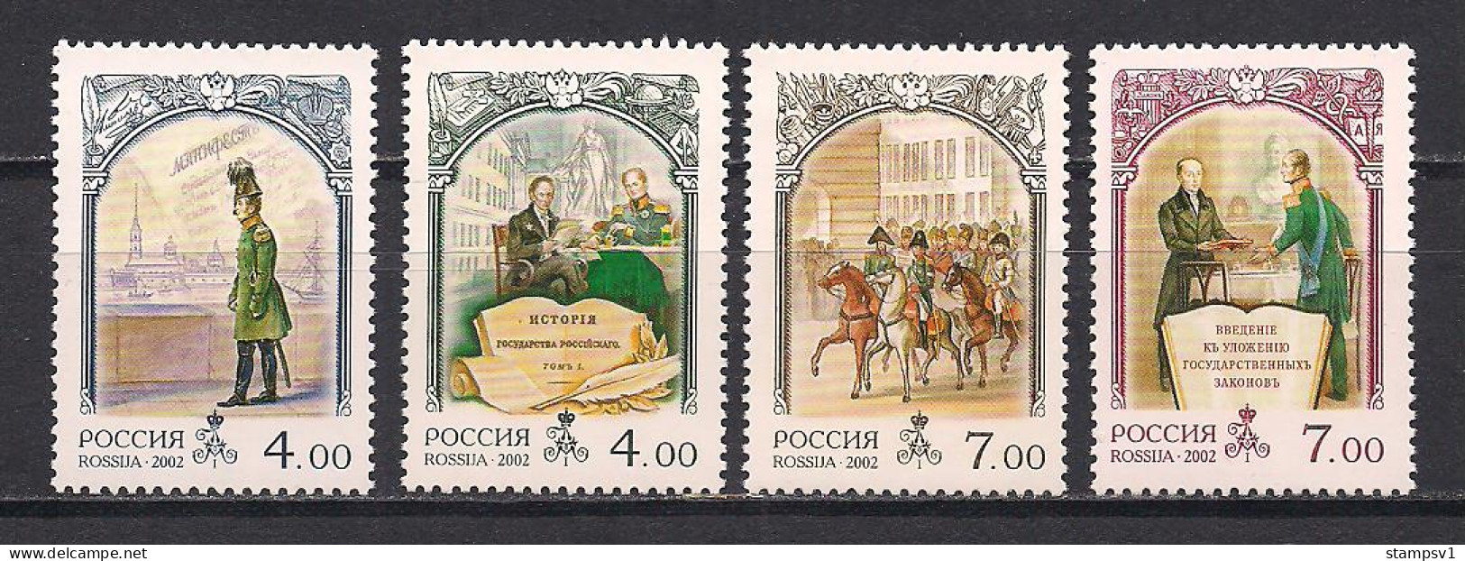 Russia 2002 History Of Russia. Mi 1034-37 - Nuevos