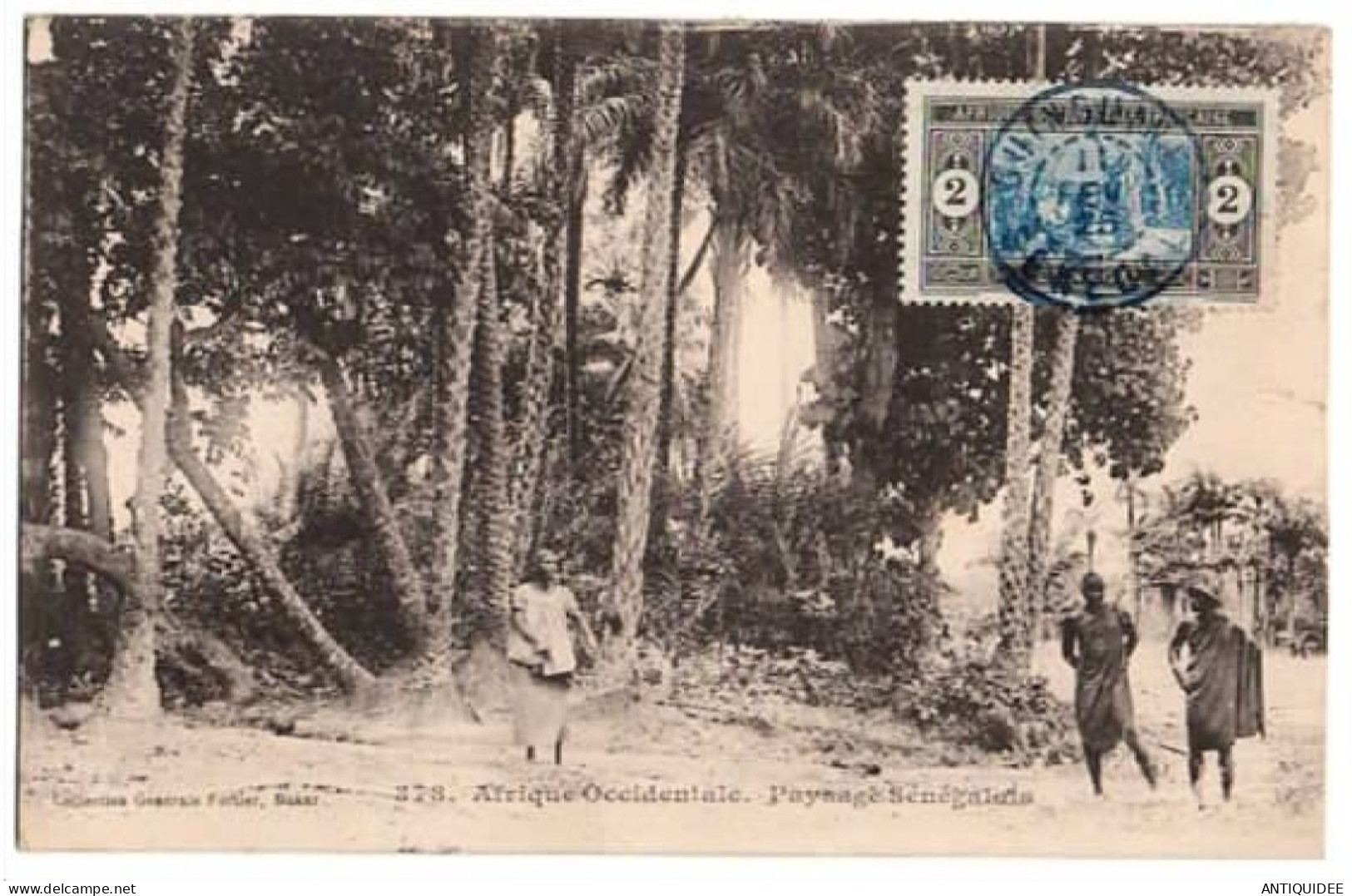 Paysage Sénégalais - (11 FEVRIER 1925) - BEAU TIMBRE COMPOSTE à GUINGUINEO - - Sénégal