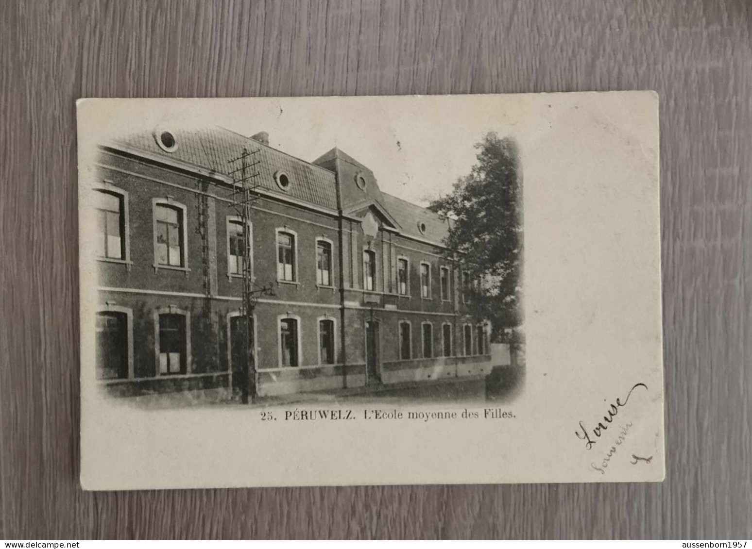 Peruwelz : école Moyenne Filles, Carte Dos Non Divisé, Envoyée En 1904 - Peruwelz