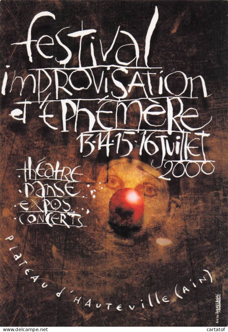 HAUTEVILLE . Festival Improvisatin Et Emphémère . Juillet 2000 - Publicité