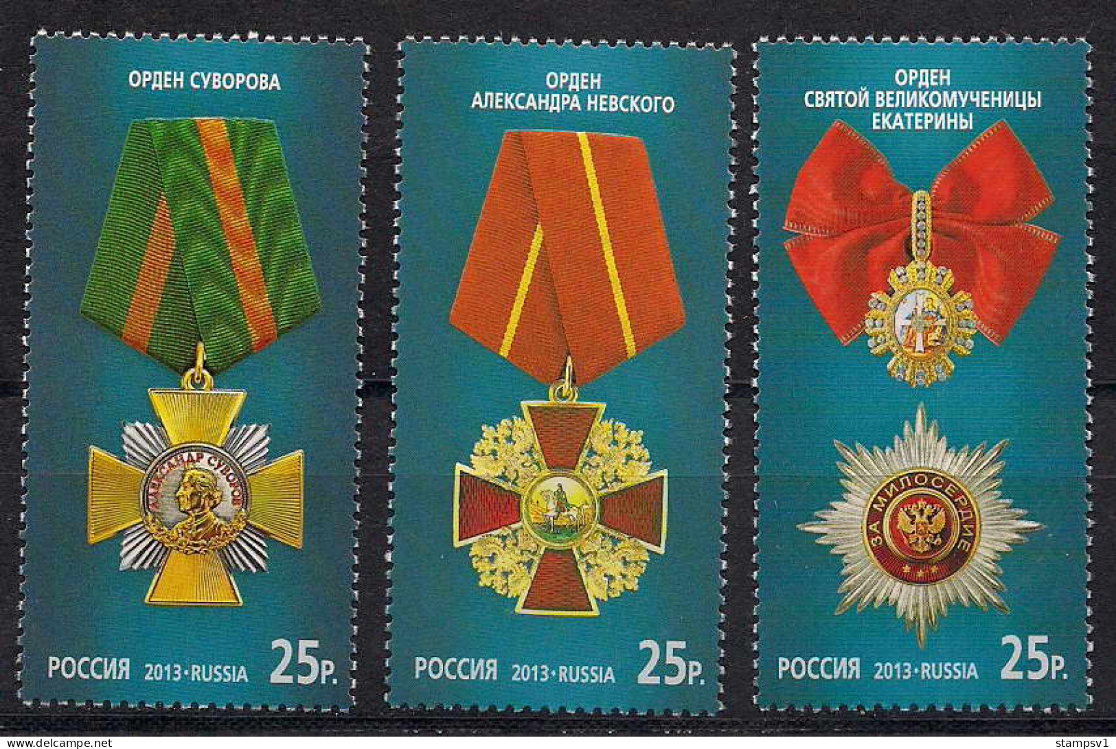 Russia 2013 State Awards Of The Russian Federation. Mi 1904-06 - Neufs