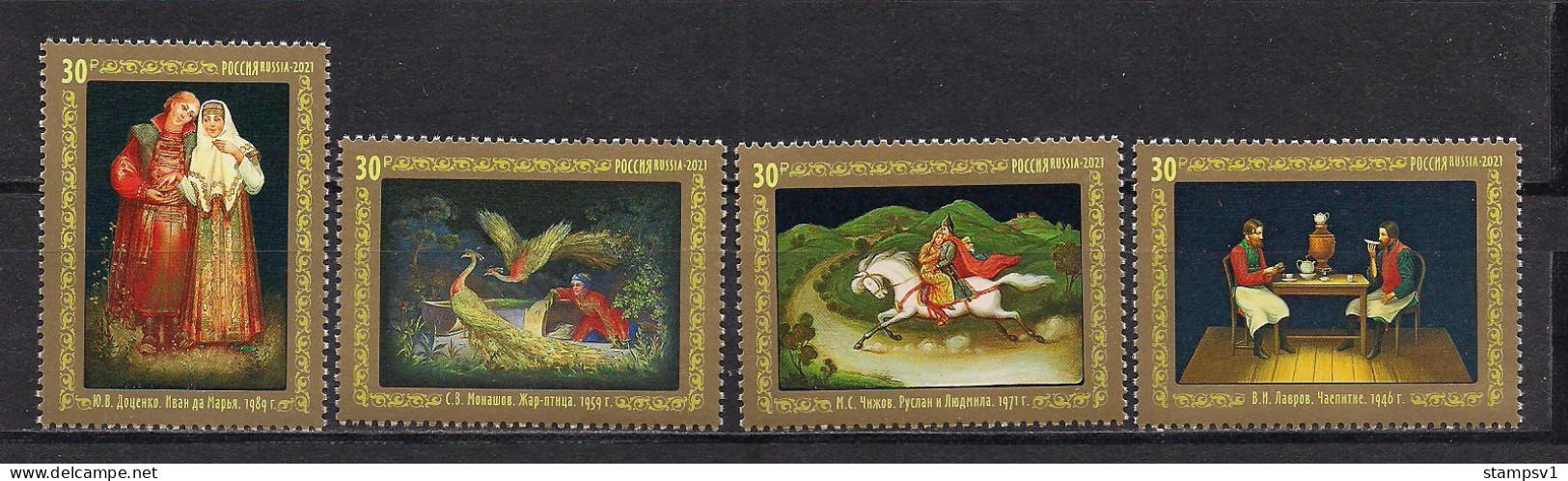 Russia 2021 Decorative And Applied Art Of Russia. Fedoskinskaya Lacquer Miniature.  - Neufs