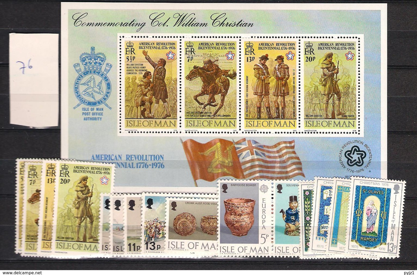 1976 MNH Isle Of Man, Year Collection, Postfris - Man (Ile De)