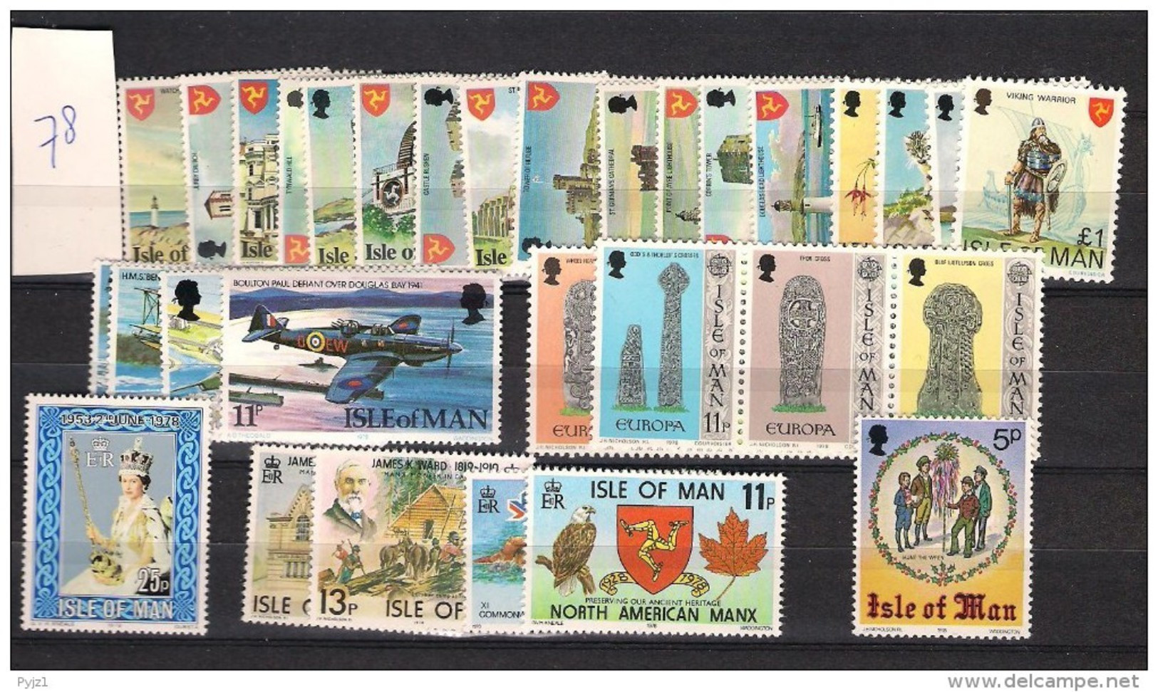 1978 MNH Isle Of Man, Year Collection, Postfris - Isla De Man